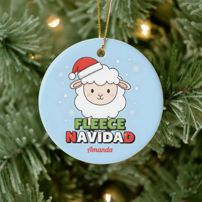 Fleece Navidad Rolig Julprydnad Present Julgransprydnad Keramik (Träd)
