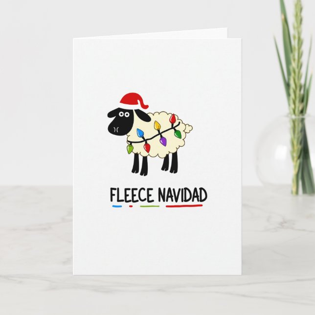 Fleece Navidad Rolig Kort (Framsida)