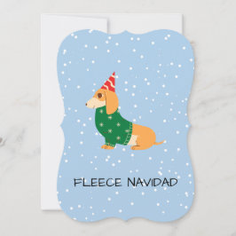 Fleece Navidad – Söt Sausage Hund Julkort