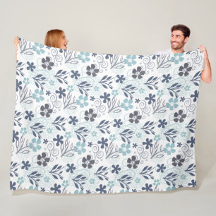 Fleecedecke mit floralem Muster Fleecefilt