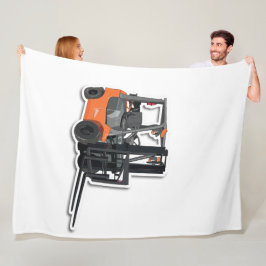 Fleecedecke mit Gabelstapler- Design Fleecefilt