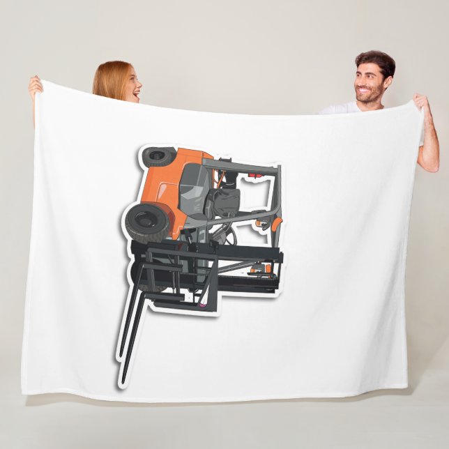 Fleecedecke mit Gabelstapler- Design Fleecefilt (På plats)