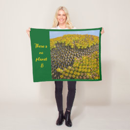 Fleecedecke There's no planet B Fleecefilt