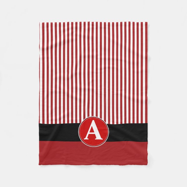 Fleecefilt, anpassad monogram fleecefilt (Framsidan)