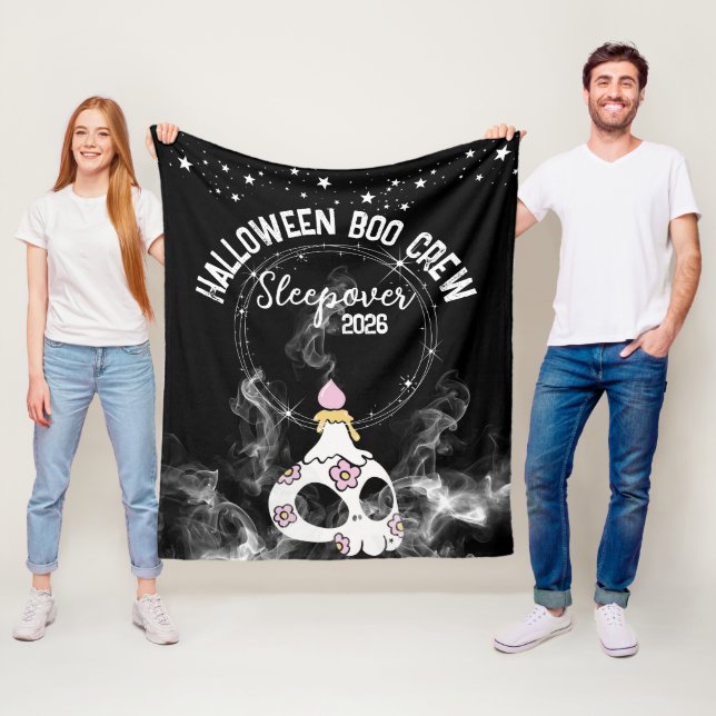 Fleecefilt Halloween Boo Crew Skullebration (På plats)