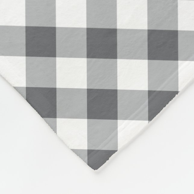 Fleecefilt med anpassad färg Gingham (Hörn)