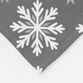 Fleecefilt med anpassade snöflingor i egen färg