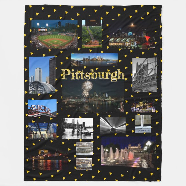 Fleecefilt med Pittsburgh City View-foton (Framsidan)
