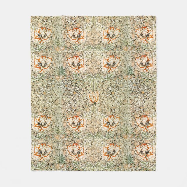 FLEECEFILT: WILLIAM MORRIS : HONEYSUCKLE FLEECEFILT (Framsidan)