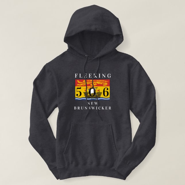 Fleeking New Brunswicker New Brunswick anpassnings Hoodie (Design framsida)