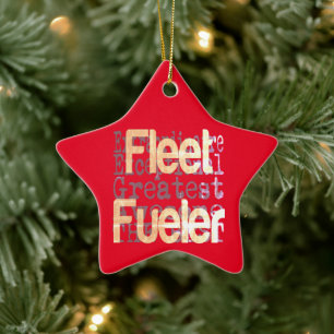Fleet Fueler Extraordinaire Julgransprydnad Keramik