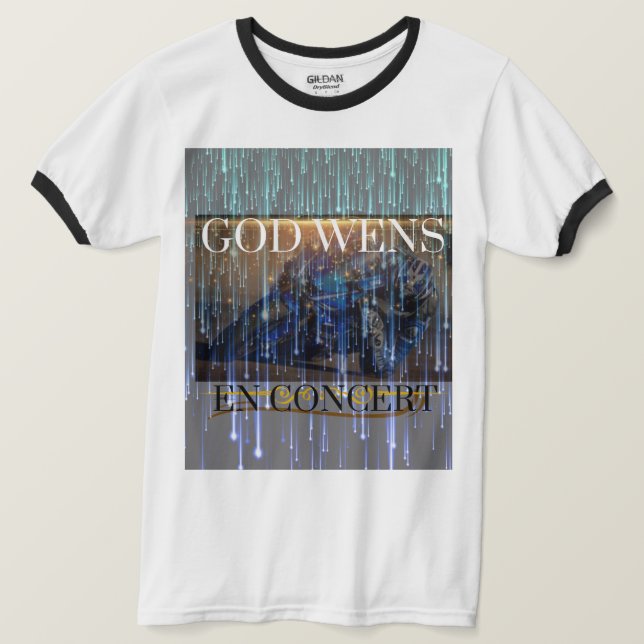 Fleetwood Mac Officiell Fleetwod Mac i konsert Bla T Shirt (Design framsida)