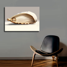 Flegless Seashell Coastal Canvas Wall Art