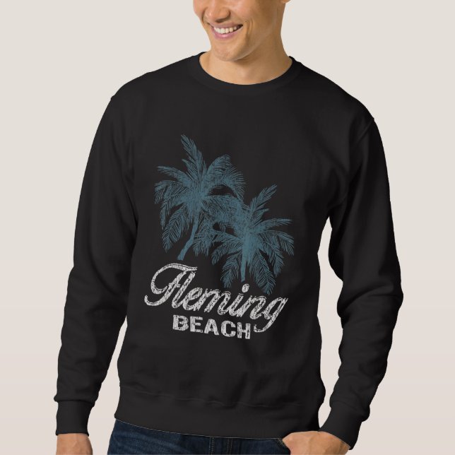 Fleming Beach Oahu Hawaii Two Big Handflatan Lång Ärmad Tröja (Framsida)