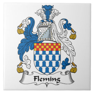 Fleming familjvapensköld kakelplatta
