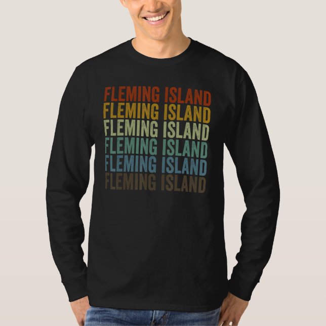 Fleming Island City Retro T Shirt (Framsida)