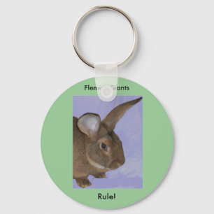 Flemish jätte- kanin Keychain Nyckelring