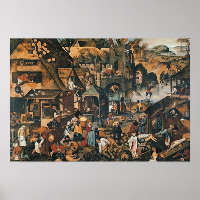 Flemish Proverbs Poster (Framsidan)