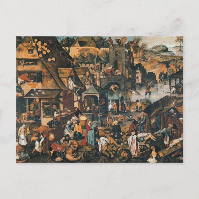 Flemish Proverbs Vykort (Framsida)