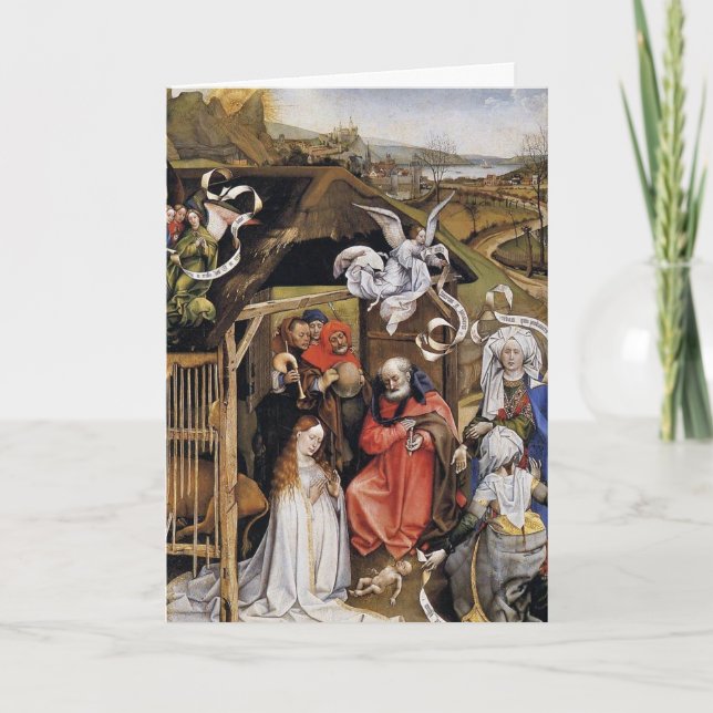 Flemish renaissancejulkrubba helgkort (Framsida)