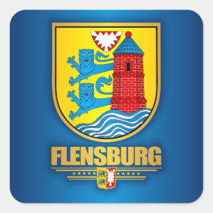 "Flensburg" Stickers Fyrkantigt Klistermärke