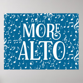Fler Alto - Blue White Singer Poster