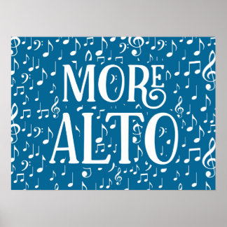 Fler Alto - Blue White Singer Poster