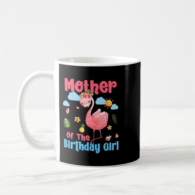 fler än 2-födelsedagsflickor tropiska flamingosfam kaffemugg (Vänster)