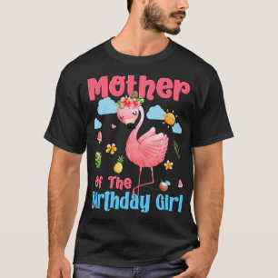 fler än 2-födelsedagsflickor tropiska flamingosfam t shirt