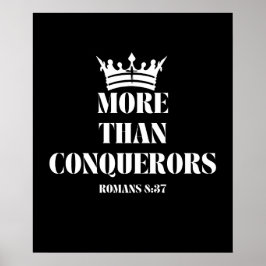 Fler än erövrare - Romans 8:37 Poster