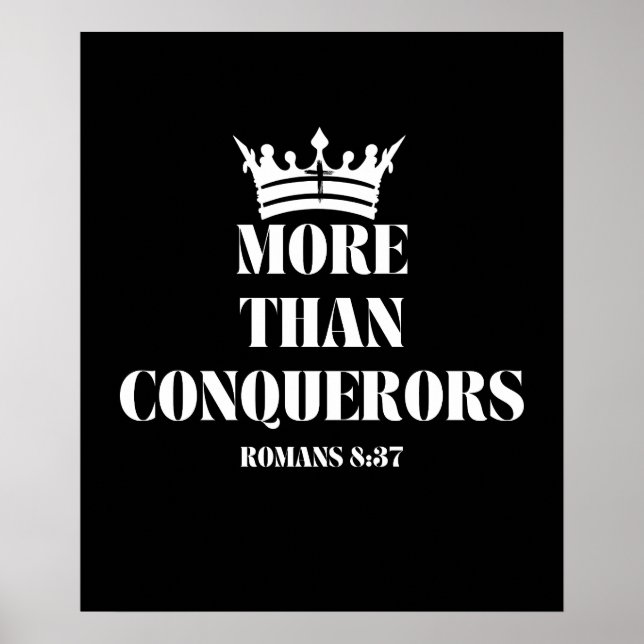 Fler än erövrare - Romans 8:37 Poster (Framsidan)