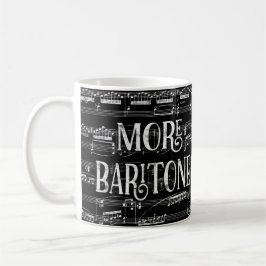 Fler Baritone Chalkboard - Black White Singer Kaffemugg