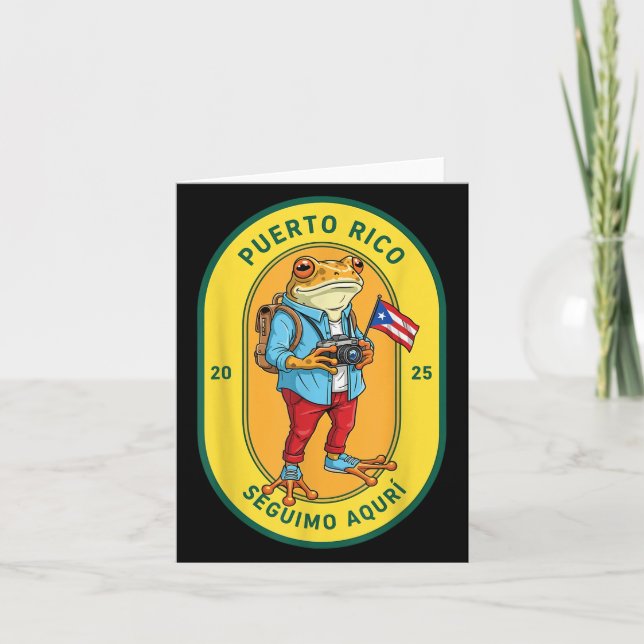 Fler Bilder Puerto Rico Rican Flag Rolig Sapo Conc Kort (Framsida)