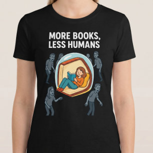 Fler Böcker, Mindre Människor. Läsning T Shirt