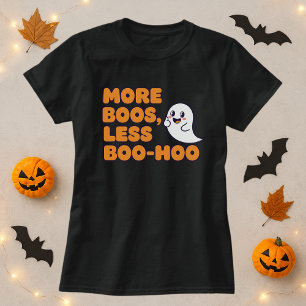 Fler boos mindre Boo-Hoo Halloween Ghost och Bever T Shirt