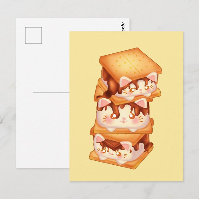 Fler chokladkatter vykort (Fram/baksida)