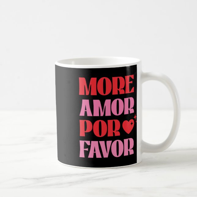 Fler Kärlek Por Favor Retro Kärlek Valentine Aesth Kaffemugg (Höger)