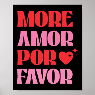 Fler Kärlek Por Favor Retro Kärlek Valentine Aesth Poster