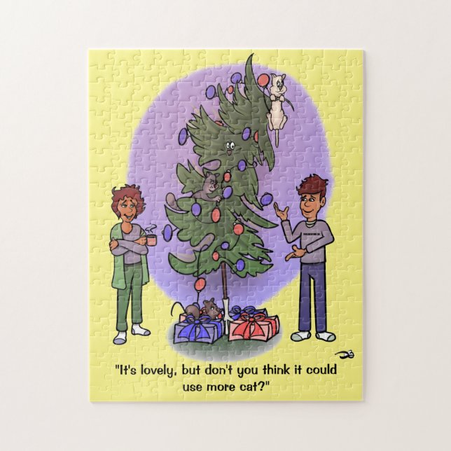 Fler kattungar Helgdagar Jigszawa Puzzle Pussel (Vertikal)