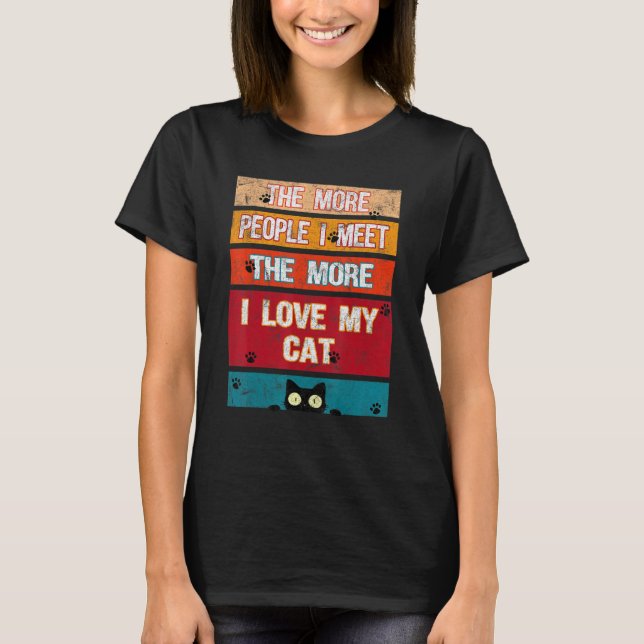 Fler människor i Kärlek mitt katt T Shirt (Framsida)