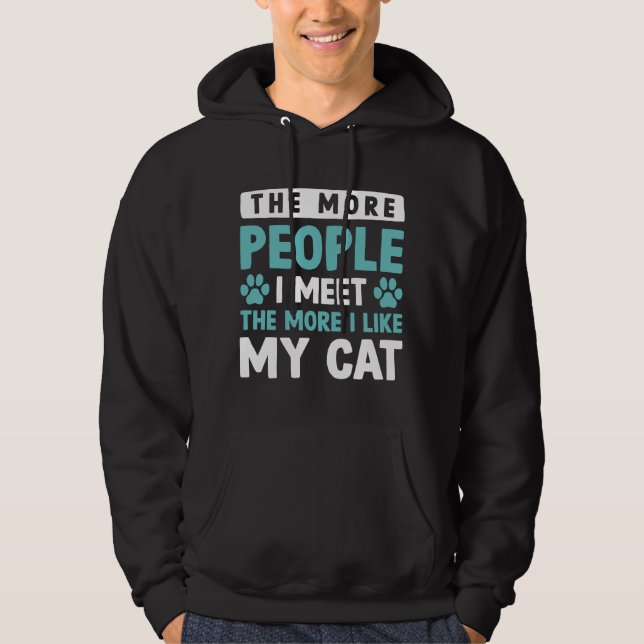 Fler människor jag träffar hoodie (Framsida)