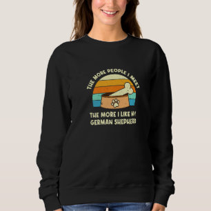 Fler människor jag träffar tyska Shepherd Hund She T Shirt