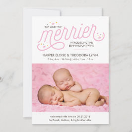 Fler Merrier Girl Twillingars Tillkännagivande för Meddelande