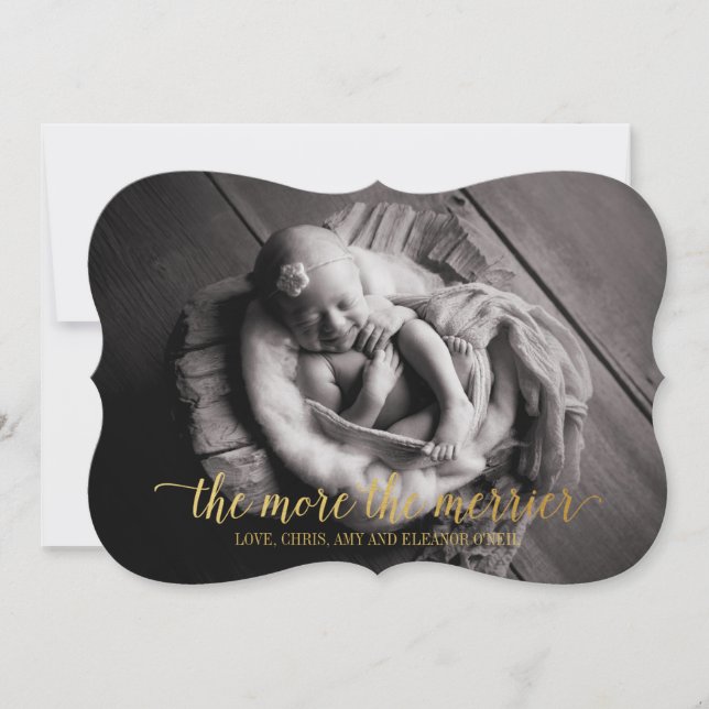 Fler merrier-Helgdag-kort, födelsemeddelande Meddelande (Framsida)