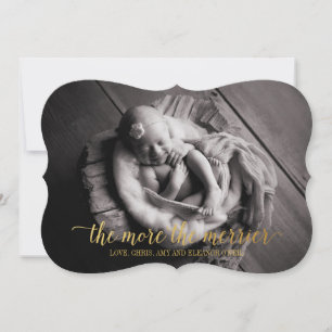 Fler merrier-Helgdag-kort, födelsemeddelande Meddelande