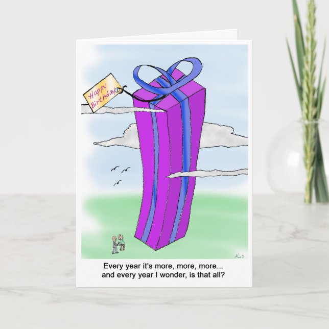 Fler och mer roligt födelsedagskort kort (Framsida)