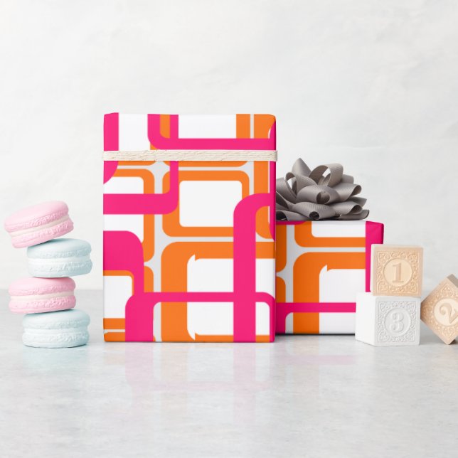 Fler öppna moderna rektanglar i mitten av århundra presentpapper (Baby Shower)