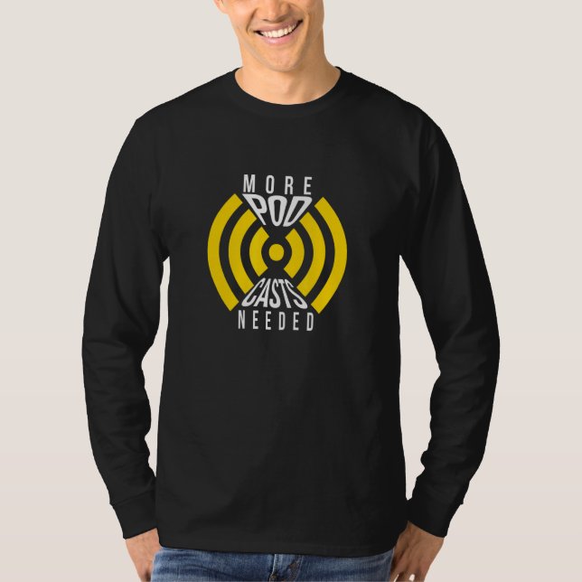 Fler poddsändningar behövs t shirt (Framsida)