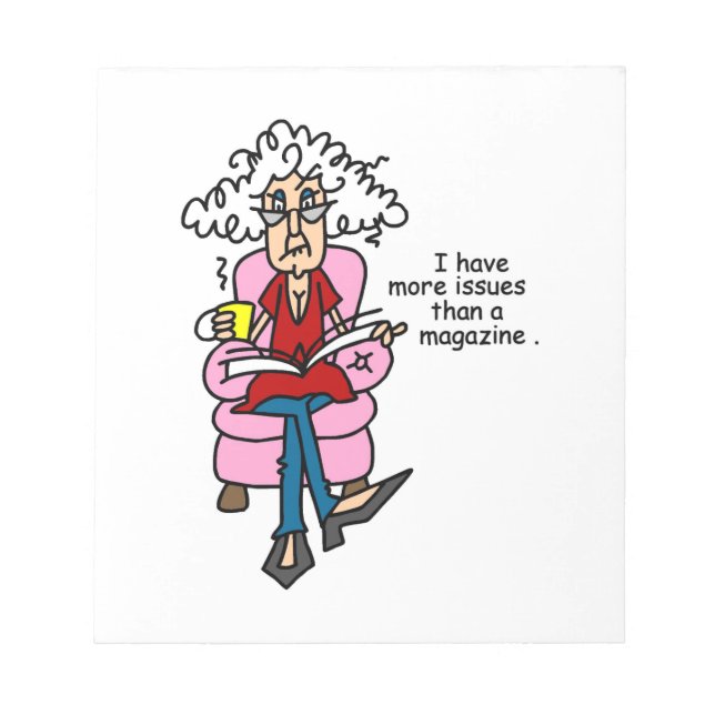 Fler problem än ett magasin Humor Anteckningsblock (Framsida)
