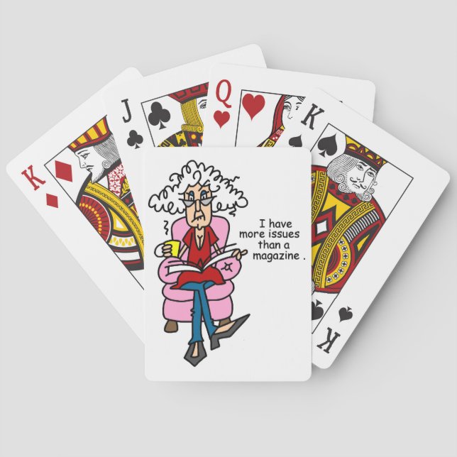 Fler problem än ett magasin Humor Kortlek (Baksidan)